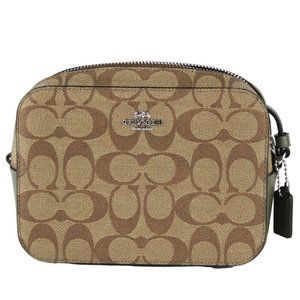 NEW Coach Khaki Mini Camera Crossbody Bag Signature Coated Canvas Surplus NEW